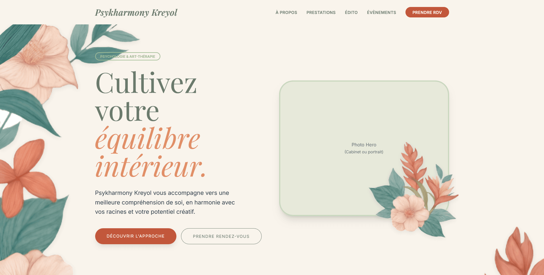 Capture d'écran du projet Psykharmony Kréol